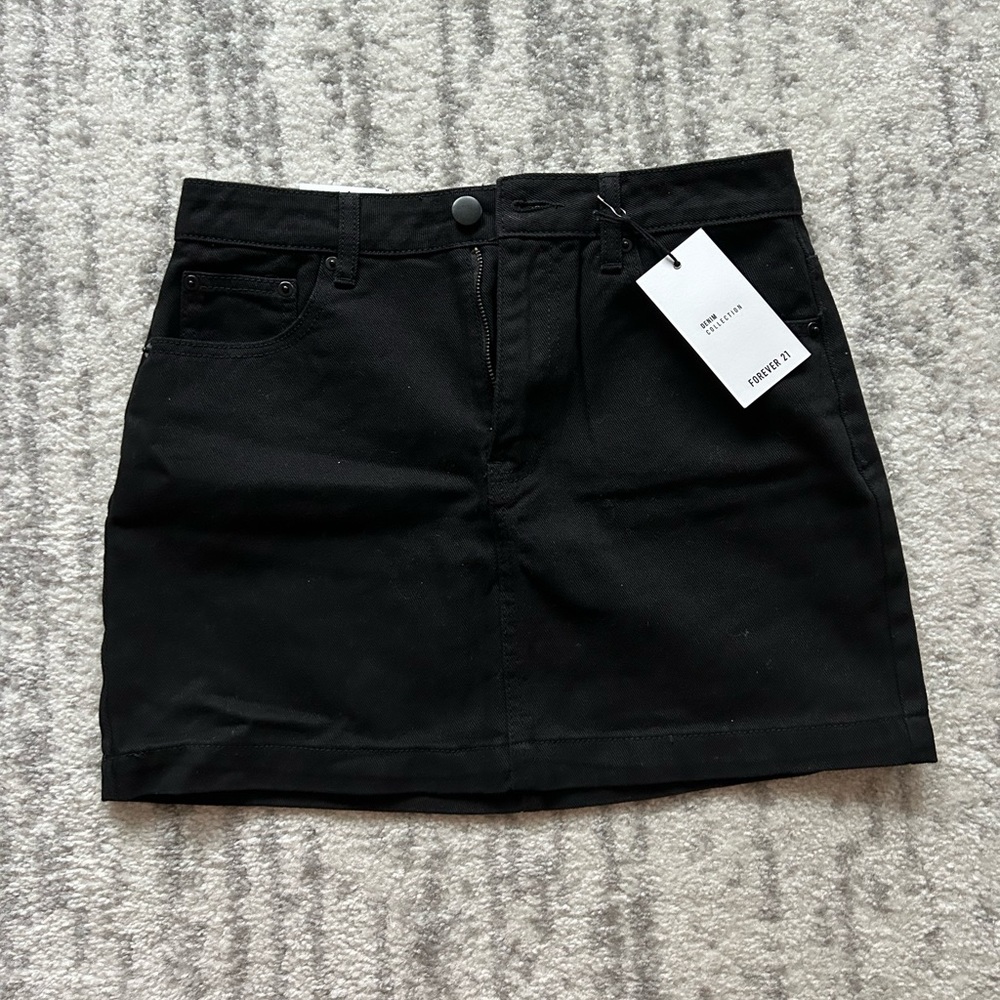 Black Jean Skirt
